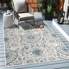 Vintage Boho Area Rug Stain Resistant Floral Living Room Bedroom Mat