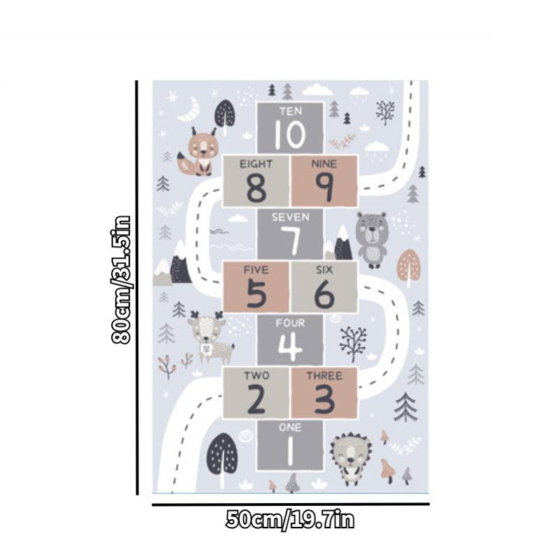 Kid Rug Playmat Hopscotch Play Rug Mat Carpet