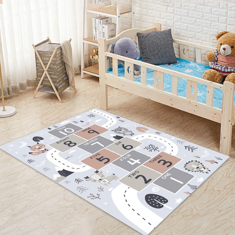 Kid Rug Playmat Hopscotch Play Rug Mat Carpet