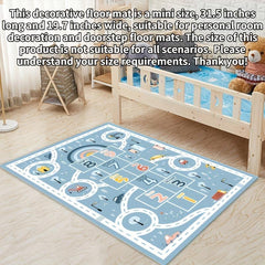 Kid Rug Playmat Hopscotch Play Rug Mat Carpet