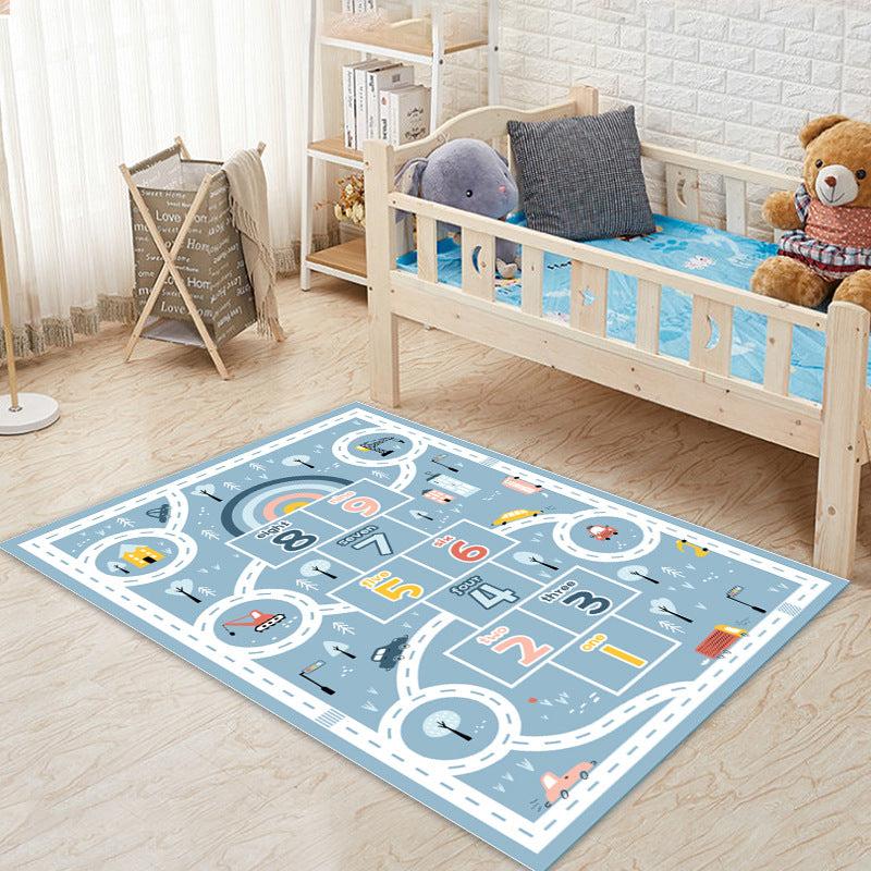 Kid Rug Playmat Hopscotch Play Rug Mat Carpet