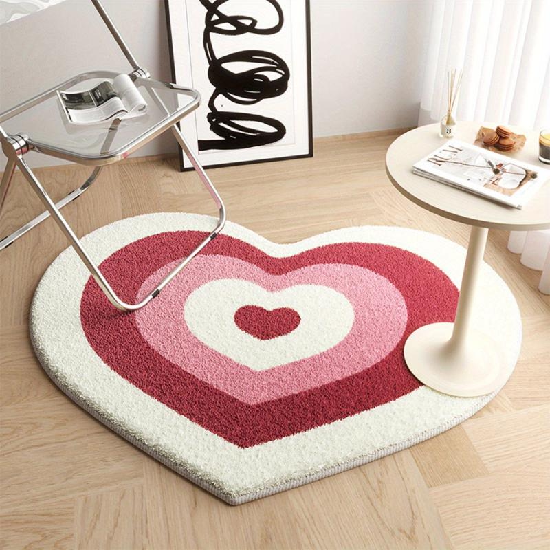 Heart Shaped Area Rug for Nursery and Living Room