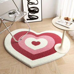 Heart Shaped Area Rug for Nursery and Living Room