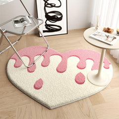 Heart Shaped Area Rug for Nursery and Living Room