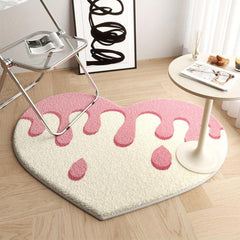 Heart Shaped Area Rug for Nursery and Living Room