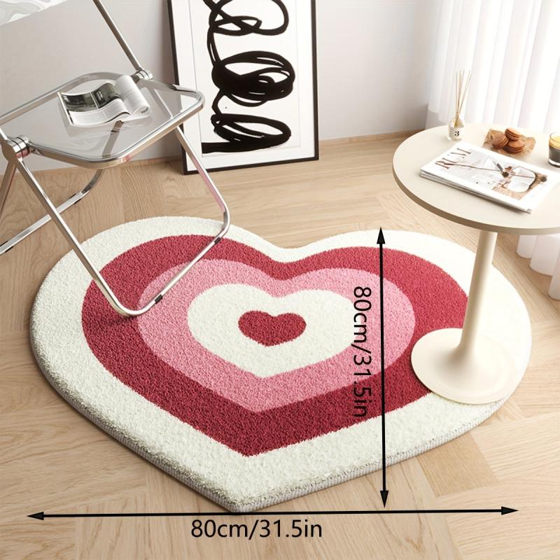 Heart Shaped Area Rug for Nursery and Living Room