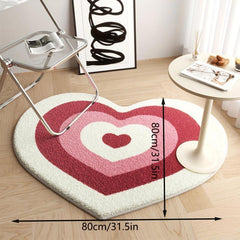 Heart Shaped Area Rug for Nursery and Living Room