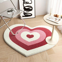 Heart Shaped Area Rug for Nursery and Living Room