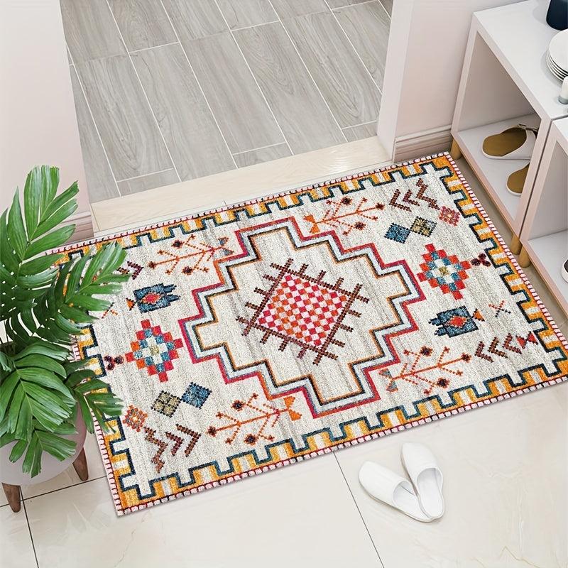 Vintage Pattern Floor Mat Persian Style Bath Rug