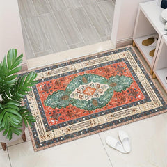 Vintage Pattern Floor Mat Persian Style Bath Rug