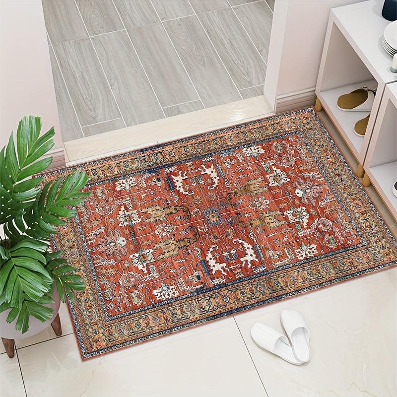 Vintage Pattern Floor Mat Persian Style Bath Rug