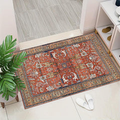 Vintage Pattern Floor Mat Persian Style Bath Rug