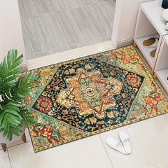 Vintage Pattern Floor Mat Persian Style Bath Rug