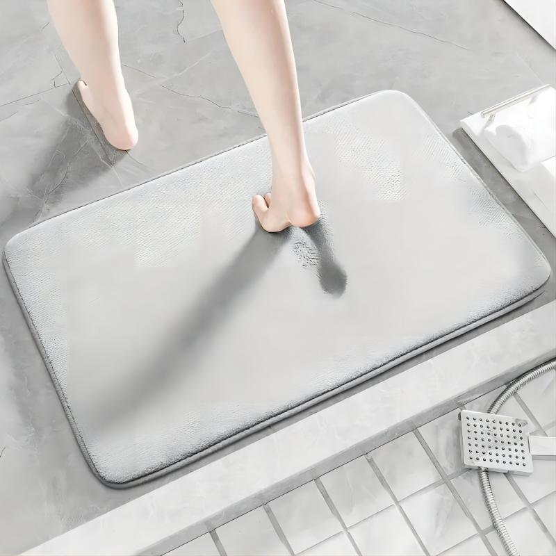 Thick Memory Sponge Bath Mat Modern Bathroom Carpet Anti-skid Absorption