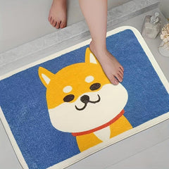 Cartoon Bear Door Mat Non-slip Shaggy Welcome Floor Mat Soft Waterproof Rugs