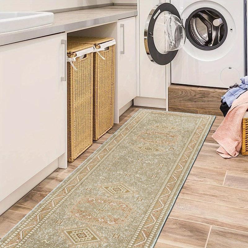 Soft Non Slip 96x304 Laundry Room Rug Oriental Hallway Runner Kitchen Mat
