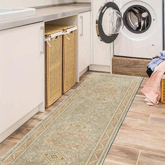 Soft Non Slip 96x304 Laundry Room Rug Oriental Hallway Runner Kitchen Mat