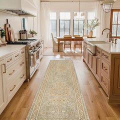 Soft Non Slip 96x304 Laundry Room Rug Oriental Hallway Runner Kitchen Mat
