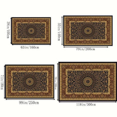 Boho Anti Fatigue Kitchen Rugs Absorbent Non Slip Soft Faux Sheepskin Floor Mat
