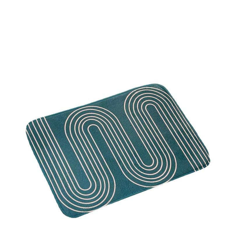 Striped Pattern Bathroom Mat Non slip Bath Rug