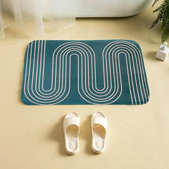 Striped Pattern Bathroom Mat Non slip Bath Rug