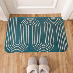 Striped Pattern Bathroom Mat Non slip Bath Rug