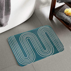 Striped Pattern Bathroom Mat Non slip Bath Rug