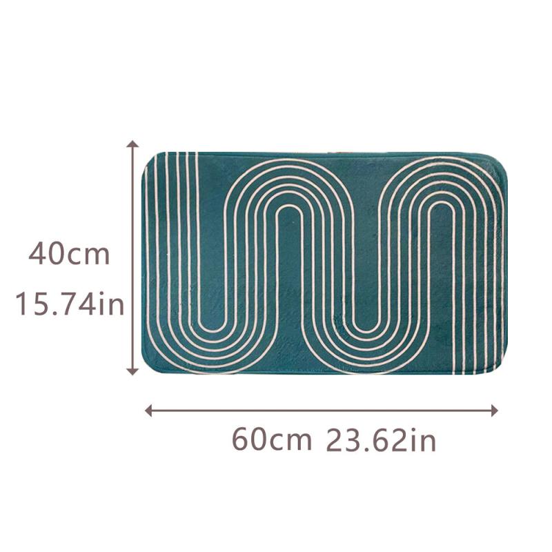 Striped Pattern Bathroom Mat Non slip Bath Rug