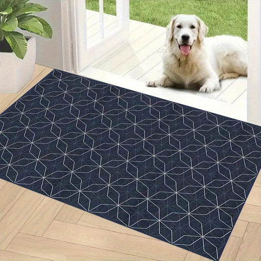 Crystal Velvet Abstract Pattern Carpet for Living Room