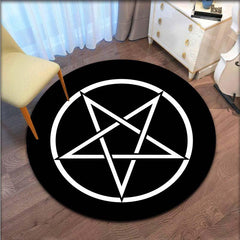 Pentacle Witch Modern Pagan Witchcraft Area Rug Non Slip Floor Mat Entrance Rug