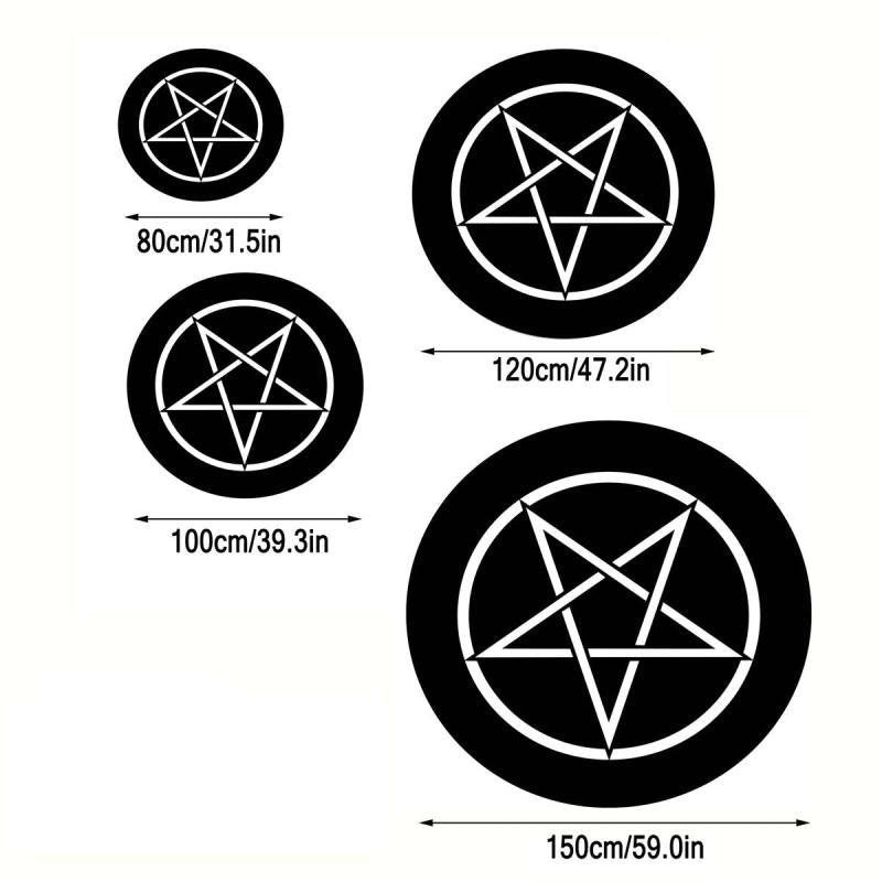 Pentacle Witch Modern Pagan Witchcraft Area Rug Non Slip Floor Mat Entrance Rug