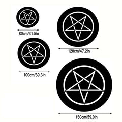 Pentacle Witch Modern Pagan Witchcraft Area Rug Non Slip Floor Mat Entrance Rug
