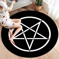 Pentacle Witch Modern Pagan Witchcraft Area Rug Non Slip Floor Mat Entrance Rug