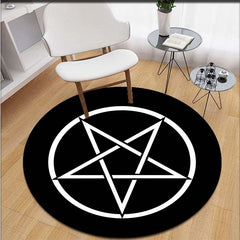 Pentacle Witch Modern Pagan Witchcraft Area Rug Non Slip Floor Mat Entrance Rug