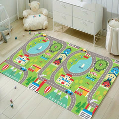Kids Carpet City Traffic Play Floor Mat Kindergarten Early Education Blanket