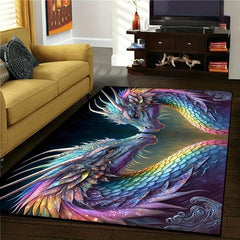 Chinese Dragon HD Printed Carpet for Children's Room