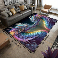 Chinese Dragon HD Printed Carpet for Children's Room