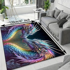 Chinese Dragon HD Printed Carpet for Children's Room