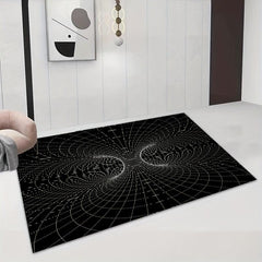 Colorful Butterfly Print Area Rug for Living Room 3D Trap Floor Carpet Mat