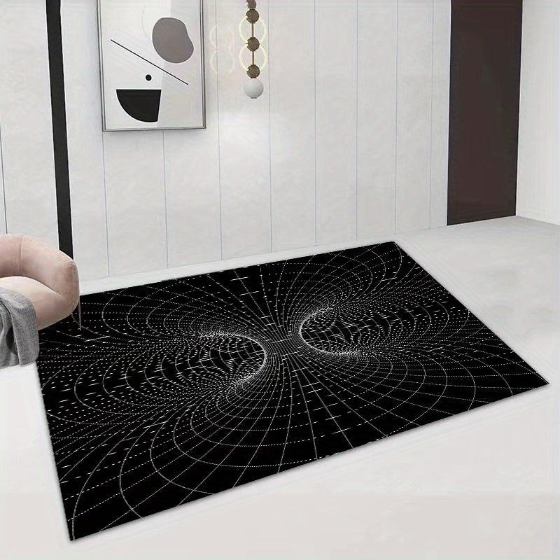Colorful Butterfly Print Area Rug for Living Room 3D Trap Floor Carpet Mat