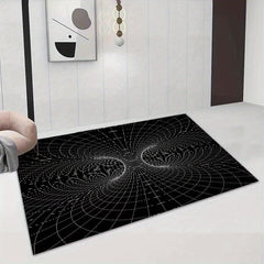 Colorful Butterfly Print Area Rug for Living Room 3D Trap Floor Carpet Mat