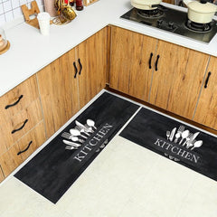 Anti Fatigue Kitchen Rug Set Soft Cushioned Waterproof Non Slip Absorbent