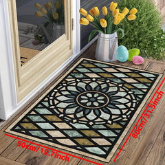 Turquoise Door Mat Front Door Welcome Mat Outdoor For Home Entrance
