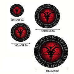 Satan Pattern Round Area Rug for Living Room Bedroom