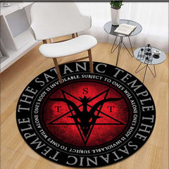 Satan Pattern Round Area Rug for Living Room Bedroom