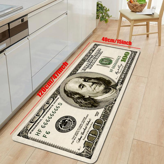 US Dollar 3D Carpet Vintage Non Slip for Bedroom Living Room Kitchen Home Decor
