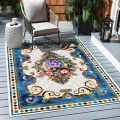 Bohemian Traditional Area Rug for Home Entryway Living Room Bedroom Non Slip Rug
