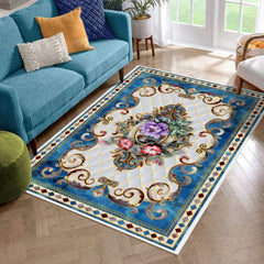 Bohemian Traditional Area Rug for Home Entryway Living Room Bedroom Non Slip Rug