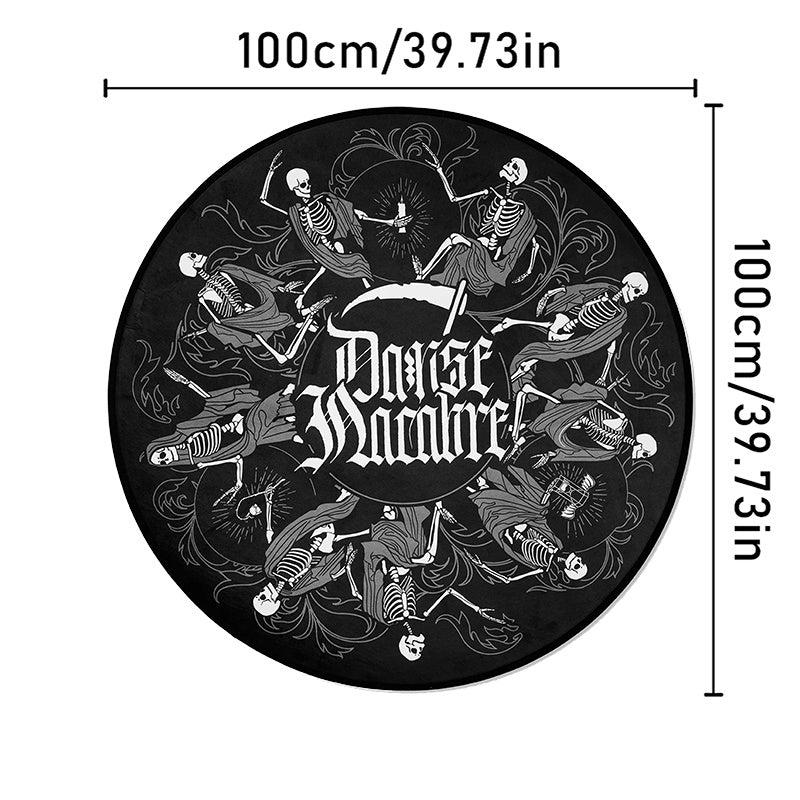 Gothic Skull Area Rug Soft Non-slip Washable Halloween Decor Carpet
