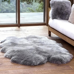 Faux Fur Rug Fluffy Shaggy Area Rug Gray